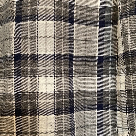 Vintage Polo by Ralph Lauren Grey Plaid Cotton Flannel Shirt Size Large - Picture 7 of 10